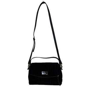 Kate Spade Black Polyester  Quilted Shoulder Crossbody Bag Purse‎ Designer